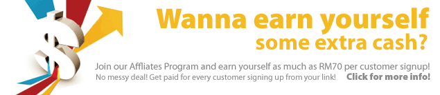 Earn some extra cash with DataKL Affiliates program. Get as much as RM70 per signup!