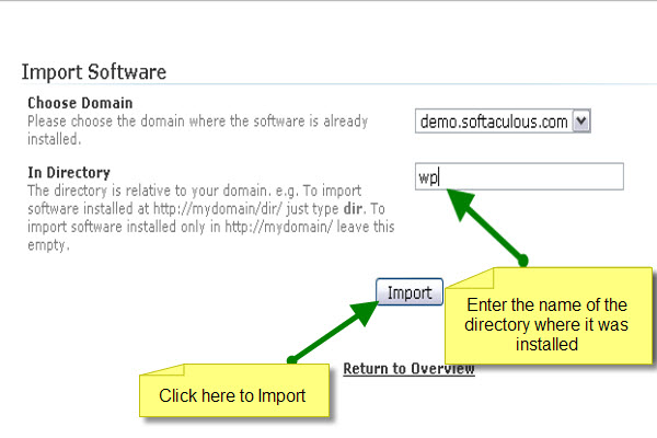 Import Directory